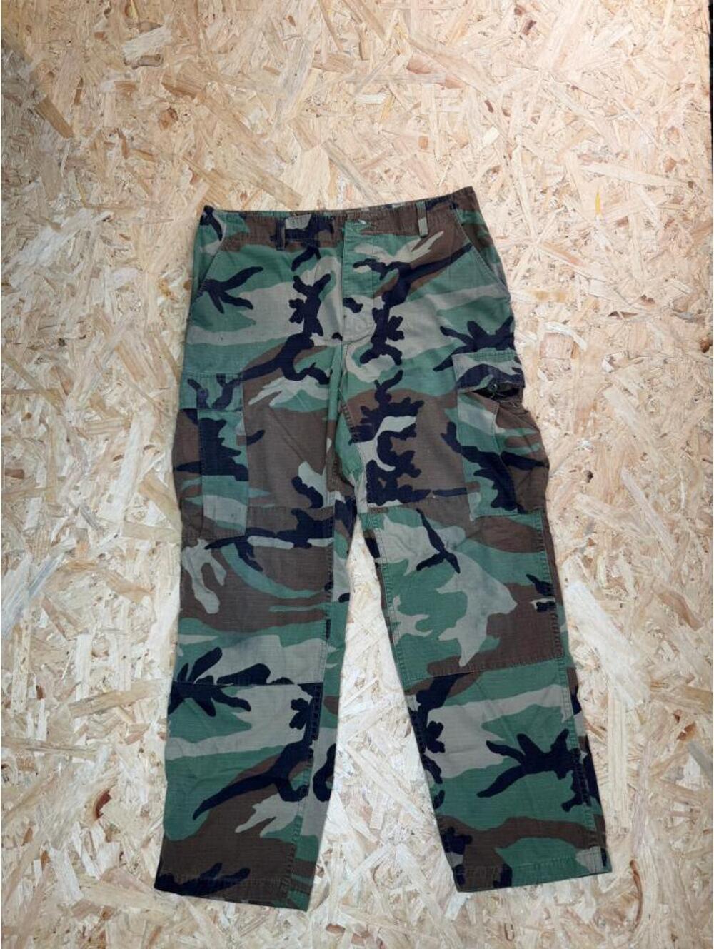 US Military Woodland Camo BDU Cargo Pants Medium Short Combat Trousers